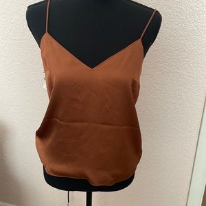 NWT Express, reversible ( shiny/matte) brown camisole